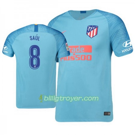 Billige Fotballdrakter Atlético Madrid Saul 8 Bortedraktsett 2018/19 Kortermet
